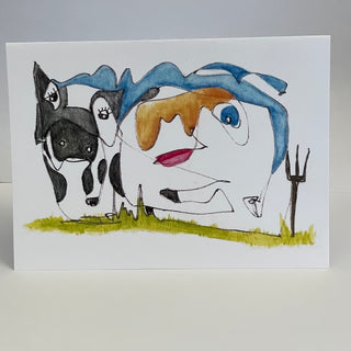 Michaela Schmidt - Card - Me and Mrs. Moo - Michaela Schmidt - McMillan Arts Centre Gallery, Gift Shop and Box Office - Vancouver Island Art Gallery