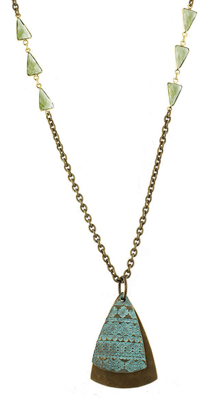 Alasha Lantinga - Necklace - "Valentina" medium, delicate design with Apatite on chain - Alasha Lantinga - Jewellery - McMillan Arts Centre & MAC Box Office