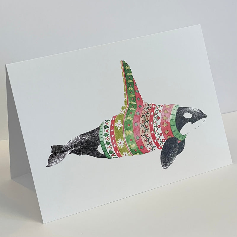 Natasha Van Netten - Card - "Orca" - Winter Whale series - McMillan Arts Centre - Card - McMillan Arts Centre & MAC Box Office