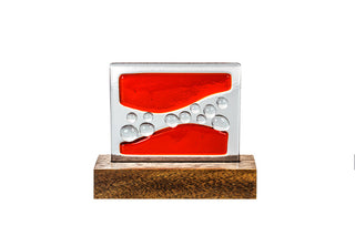 Stacey Wright -Glass - Riverbed mini, orange - Stacey Wright - McMillan Arts Centre Gallery, Gift Shop and Box Office - Vancouver Island Art Gallery