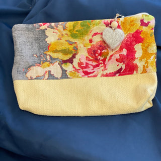 Jane Osborne - Textile - carry all bag - Floral & yellow - Jane Osborne - McMillan Arts Centre Gallery, Gift Shop and Box Office - Vancouver Island Art Gallery