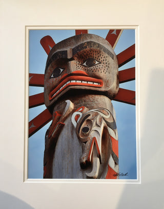 Gerald Fuller - Print - Watchman carved by Joe Martin - Gerald Fuller - McMillan Arts Centre Gallery, Gift Shop and Box Office - Vancouver Island Art Gallery