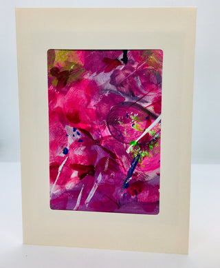 Deborah Nicol - Card - Original Acrylic Abstract - Deborah Nicol - McMillan Arts Centre Gallery, Gift Shop and Box Office - Vancouver Island Art Gallery