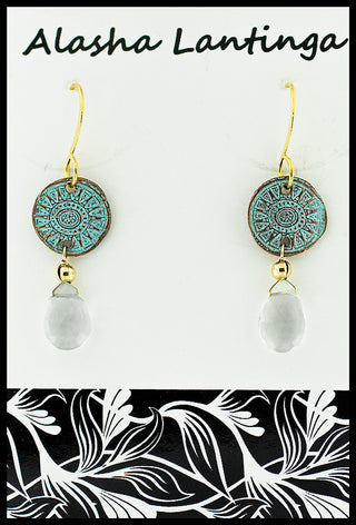 Alasha Lantinga - Earrings - "Teeny Peni" with soft green Amethyst' - Alasha Lantinga - Jewellery - McMillan Arts Centre & MAC Box Office