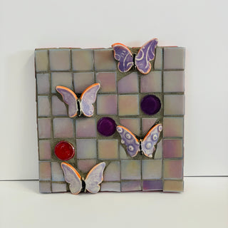 Lynn Northwood-Mosaic Tile - Butterflies - Vendor-LN - McMillan Arts Centre Gallery, Gift Shop and Box Office - Vancouver Island Art Gallery