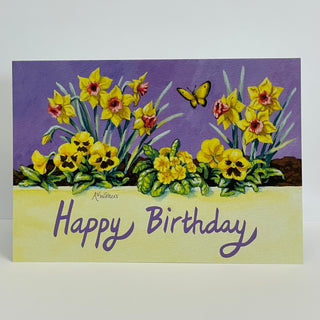 Andrea Walters - Card - Yellow Spring Birthday - Andrea Walters - McMillan Arts Centre Gallery, Gift Shop and Box Office - Vancouver Island Art Gallery