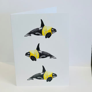 Natasha Van Netten - Card - "Orcas" -Water Safety series - Natasha Van Netten - Card - McMillan Arts Centre & MAC Box Office