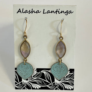 Alasha Lantinga - Earrings - "Amelia" with Ametrine Bezel gem - Alasha Lantinga - Jewellery - McMillan Arts Centre & MAC Box Office