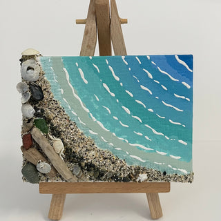 Jan Myers - Mixed Media - Beach Scene 4" x 3" - Magnet - Jan Myers - Mixed Media - McMillan Arts Centre & MAC Box Office