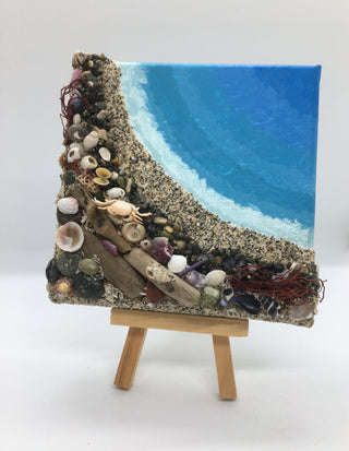 Jan Myers - Mixed Media - Beach scene - Jan Myers - McMillan Arts Centre Gallery, Gift Shop and Box Office - Vancouver Island Art Gallery
