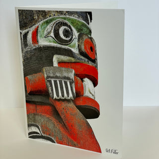 Gerald Fuller - Card - Grizzly, carved by Mungo Martin - Gerald Fuller - McMillan Arts Centre Gallery, Gift Shop and Box Office - Vancouver Island Art Gallery