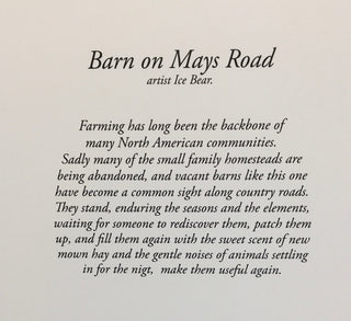 Ice Bear - Card "Barn on Mays Road" - MAC-Donation - Card - McMillan Arts Centre & MAC Box Office