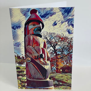 Gerald Fuller - Card - "Whaler on Humpback Whale" - Gerald Fuller - Card - McMillan Arts Centre & MAC Box Office