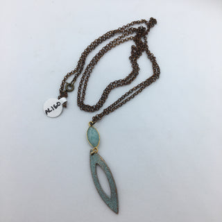 Alasha Lantinga - Necklace - "Juliet" with Amazonite bezel - Alasha Lantinga - Jewellery - McMillan Arts Centre & MAC Box Office
