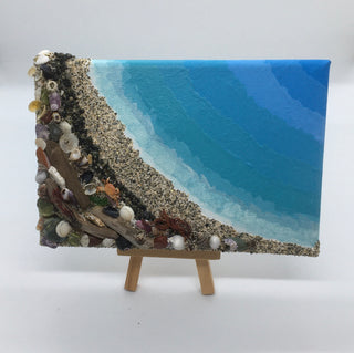 Jan Myers - Mixed Media - Beach scene - Jan Myers - McMillan Arts Centre Gallery, Gift Shop and Box Office - Vancouver Island Art Gallery