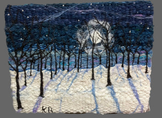 Kate Beauregard - Fibre Art - Weaving "Blue Moon" - Kate Beauregard - Fibre Art - McMillan Arts Centre & MAC Box Office
