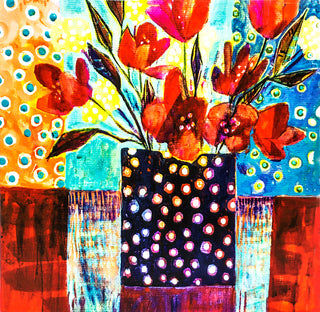 Jennifer McIntyre - Card - "Cam's Bouquet" tulips in a vase - Jennifer McIntyre - Card - McMillan Arts Centre & MAC Box Office
