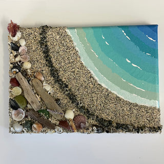 Jan Myers - Mixed Media - Beach scene 7" x 5" - Jan Myers - Mixed Media - McMillan Arts Centre & MAC Box Office