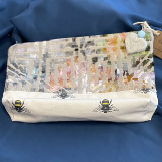 Jane Osborne - Textile - Carry all bag - Multi with bumble bees - Jane Osborne - McMillan Arts Centre Gallery, Gift Shop and Box Office - Vancouver Island Art Gallery