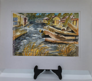 Angie Bettam - Watercolour Painting - Beach Cottages, unframed - Angie Bettam - McMillan Arts Centre Gallery, Gift Shop and Box Office - Vancouver Island Art Gallery