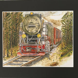 Bruce Suelzle - Print - Train - Bruce Suelzle - McMillan Arts Centre Gallery, Gift Shop and Box Office - Vancouver Island Art Gallery