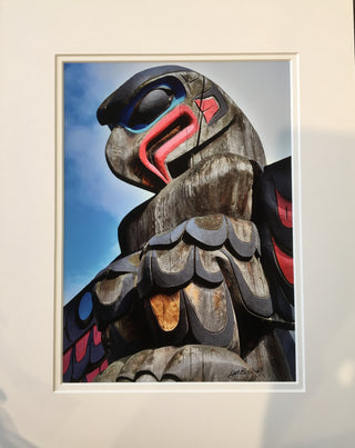 Gerald Fuller - Print -  Bald Eagle carved by Doug LaFortune - Gerald Fuller - McMillan Arts Centre Gallery, Gift Shop and Box Office - Vancouver Island Art Gallery