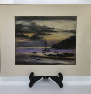 Donna Hales - Pastel ‚ÄúEvening sail‚Äù matted - Donna Hales - McMillan Arts Centre Gallery, Gift Shop and Box Office - Vancouver Island Art Gallery