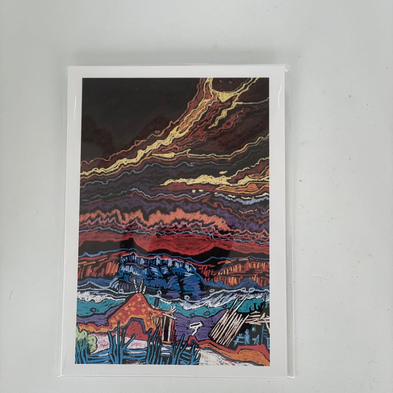 Olivia Mennie - Card - Homage to Ted Harrison - Olivia Mennie - McMillan Arts Centre Gallery, Gift Shop and Box Office - Vancouver Island Art Gallery