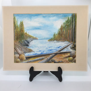 Angie Bettam - Watercolour Painting - "Island Coast", unframed - Angie Bettam - Painting - McMillan Arts Centre & MAC Box Office