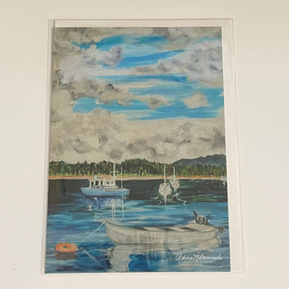 Adina Marie Barugolo - Card - Anchored at Deep Bay - Adina Barugolo - McMillan Arts Centre Gallery, Gift Shop and Box Office - Vancouver Island Art Gallery