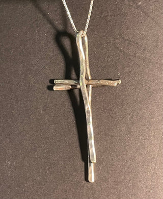 Ethan Taylor Designs- Pendant - Sterling Silver, Large double cross - Ethan Taylor Designs - McMillan Arts Centre Gallery, Gift Shop and Box Office - Vancouver Island Art Gallery