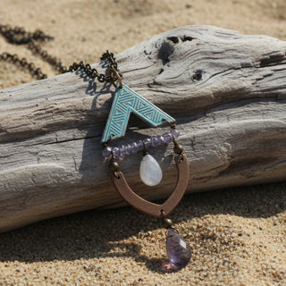 Alasha Lantinga - Necklace - "Milla Large" with Amethyst Quartz & White Sapphire - Alasha Lantinga - Jewellery - McMillan Arts Centre & MAC Box Office